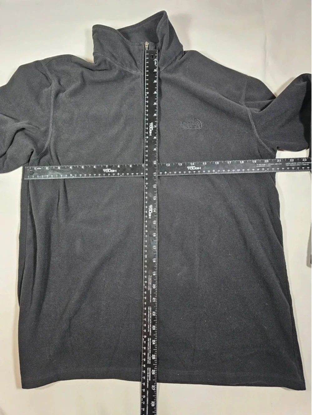 the north face men's black 1/4 zip fleece pullover jacket size large (ALQ0)